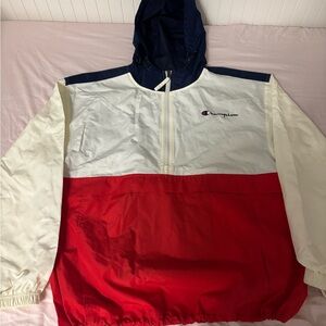 Champion Red, White, and Navy Windbreaker